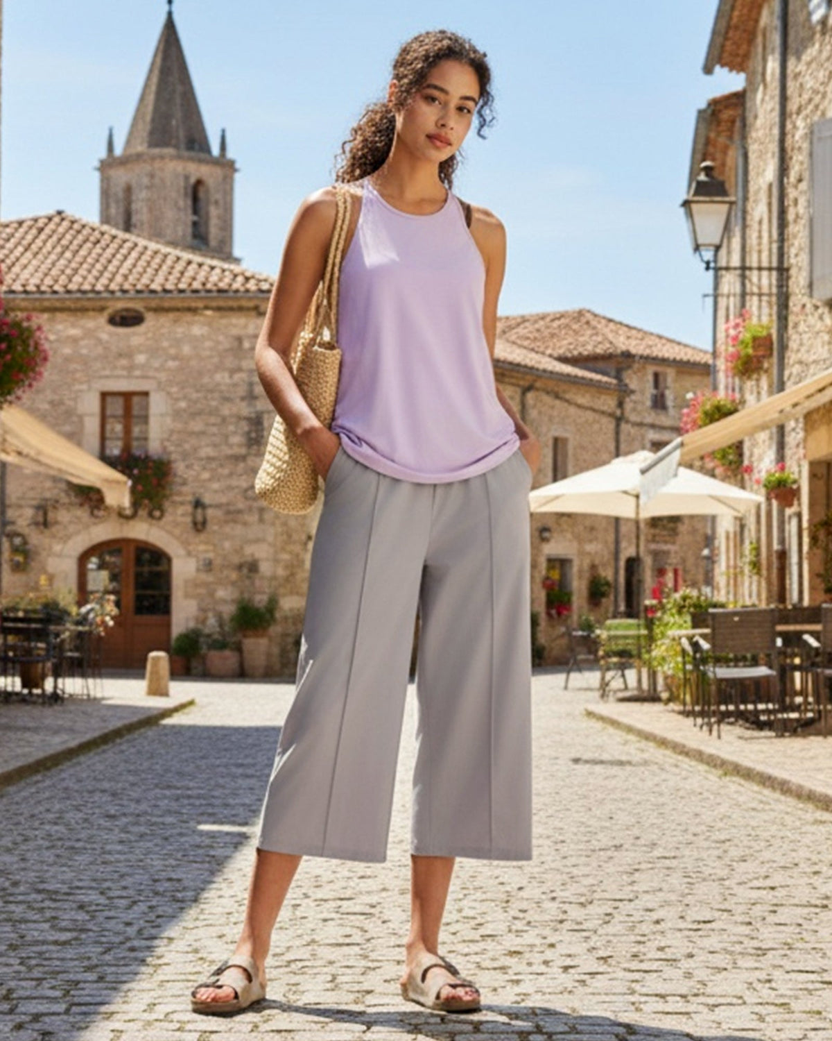 G4Free Chillwhisp Lightweight Wide Leg Capris
