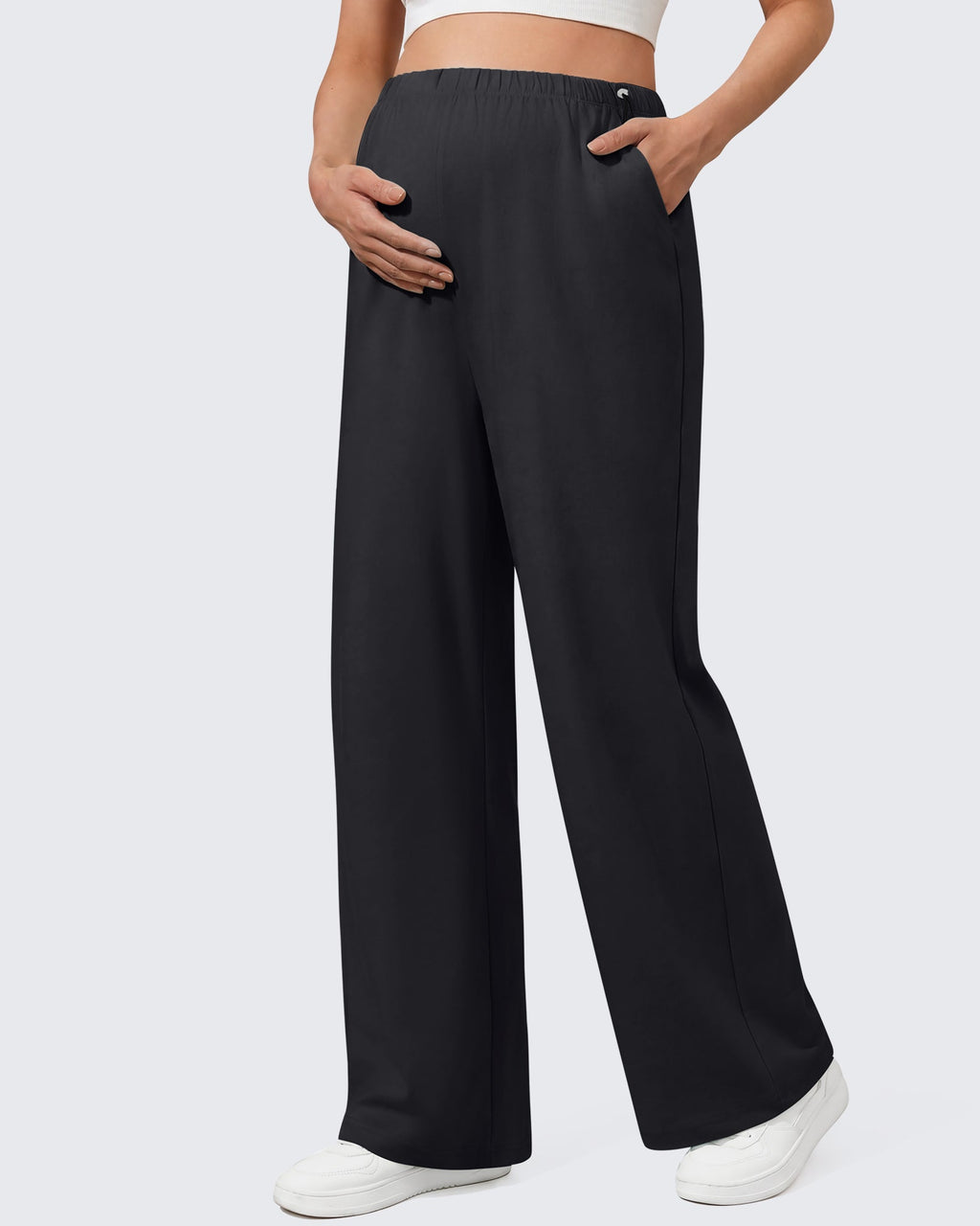 G4Free Chillwhisp Maternity Wide Leg Pants – Adjustable Waist