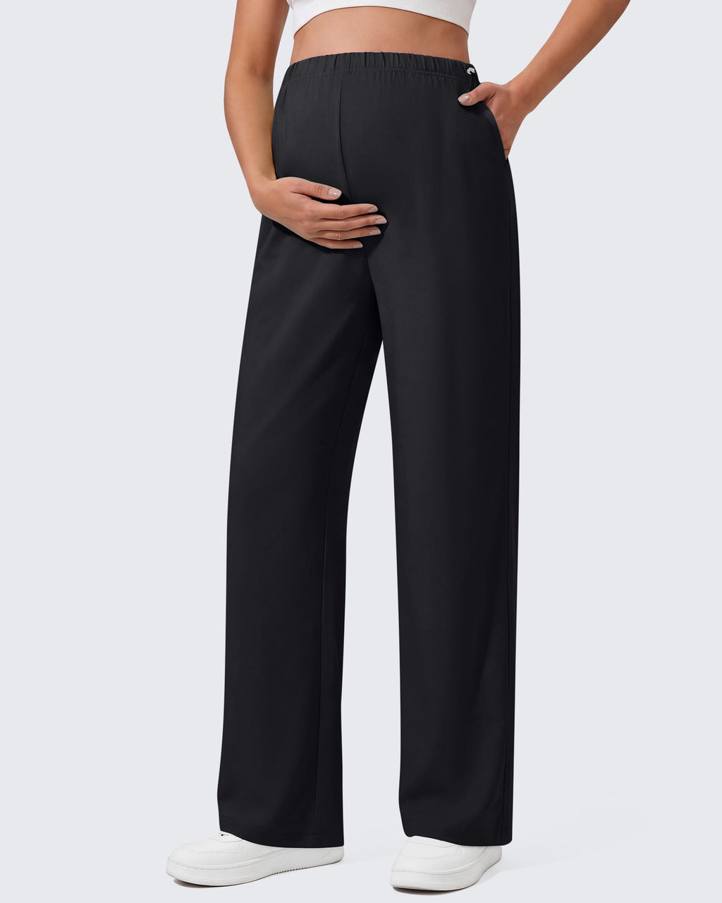 G4Free Chillwhisp Maternity Wide Leg Pants – Adjustable Waist