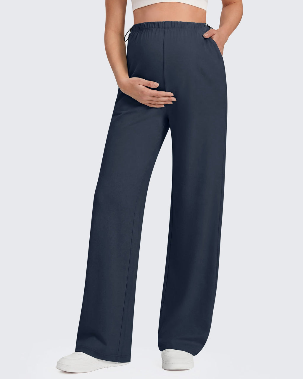 G4Free Chillwhisp Maternity Wide Leg Pants – Adjustable Waist