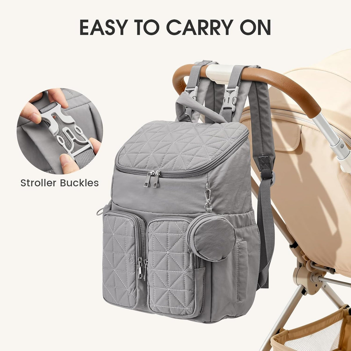 G4Free Diaper Bag Backpack with Pacifier Case & Insulated Pockets