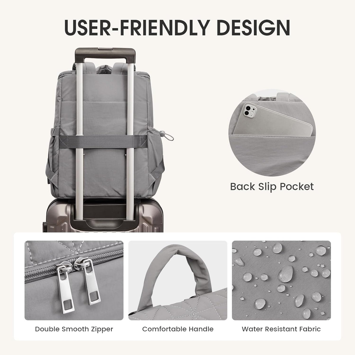 G4Free Diaper Bag Backpack with Pacifier Case & Insulated Pockets