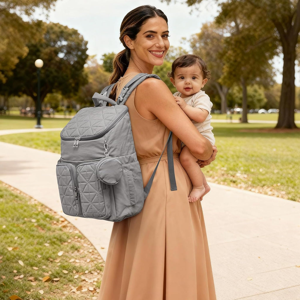 G4Free Diaper Bag Backpack with Pacifier Case & Insulated Pockets