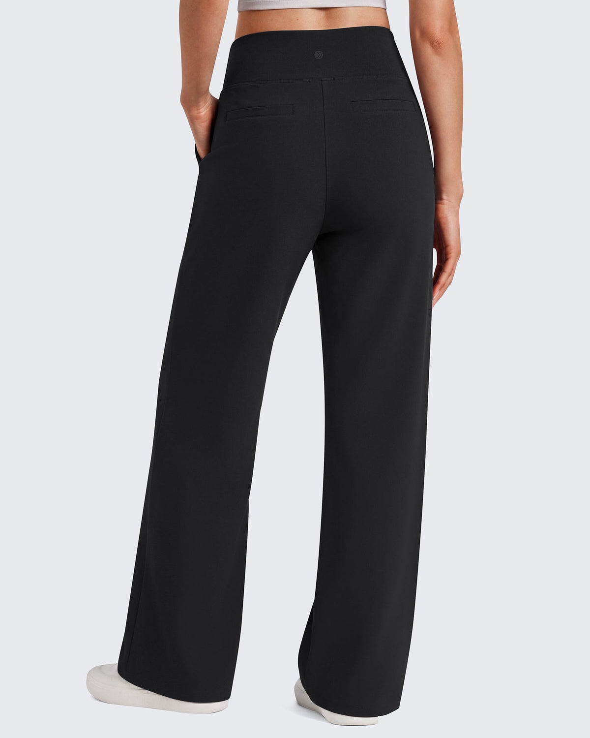G4Free EverGoing Wide Leg Yoga Pants High Waist Front Seam with Pockets