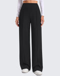 G4Free EverGoing Wide Leg Yoga Pants High Waist Front Seam with Pockets