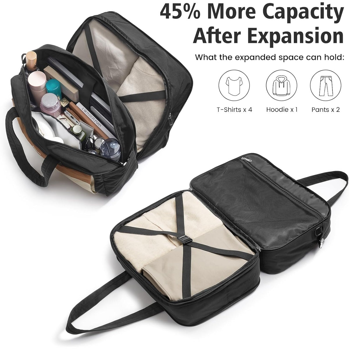 G4Free Expandable Duffle Bag, Carry On Bag TSA Airline Approved