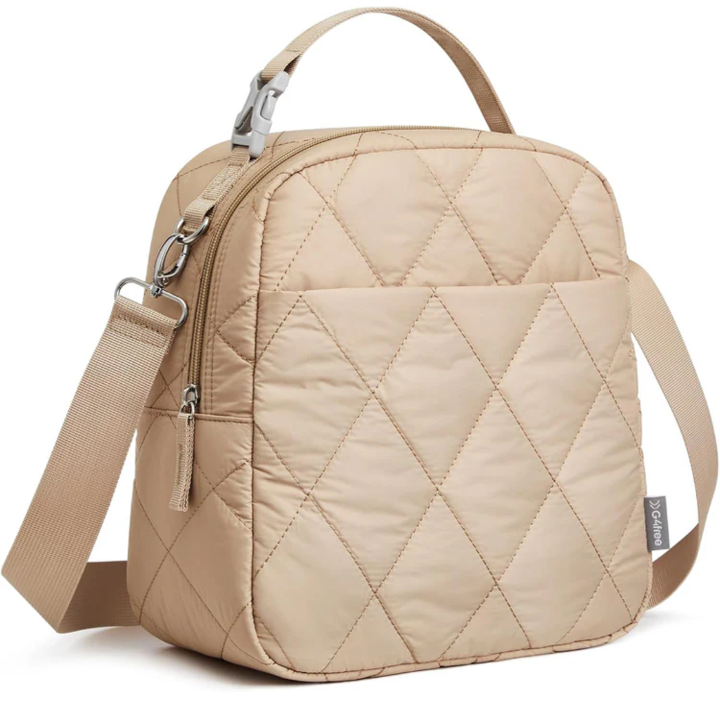 G4Free Large Insulated Lunch Bag, Leakproof Quilted Lunch Box Women Men