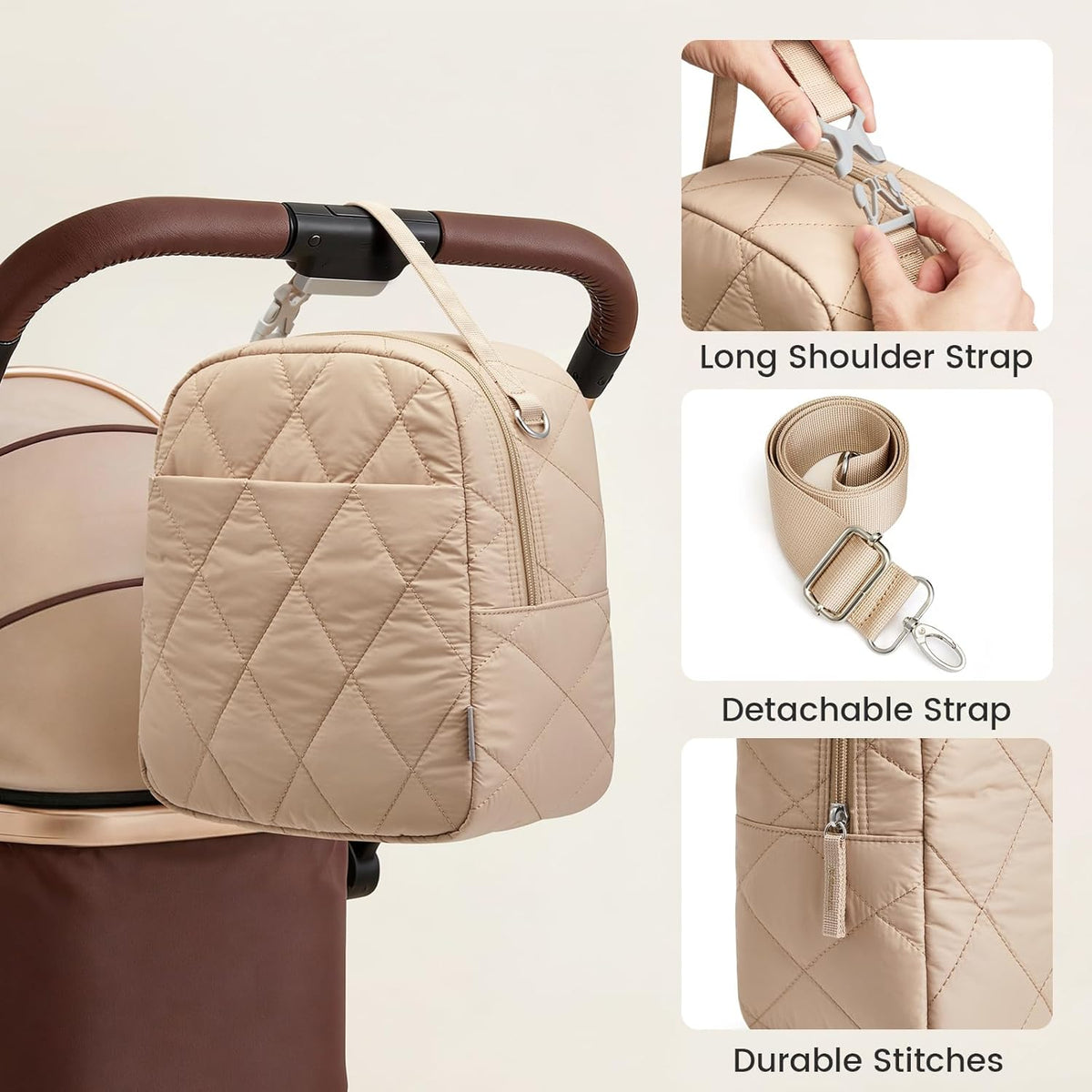 G4Free Large Insulated Lunch Bag, Leakproof Quilted Lunch Box Women Men