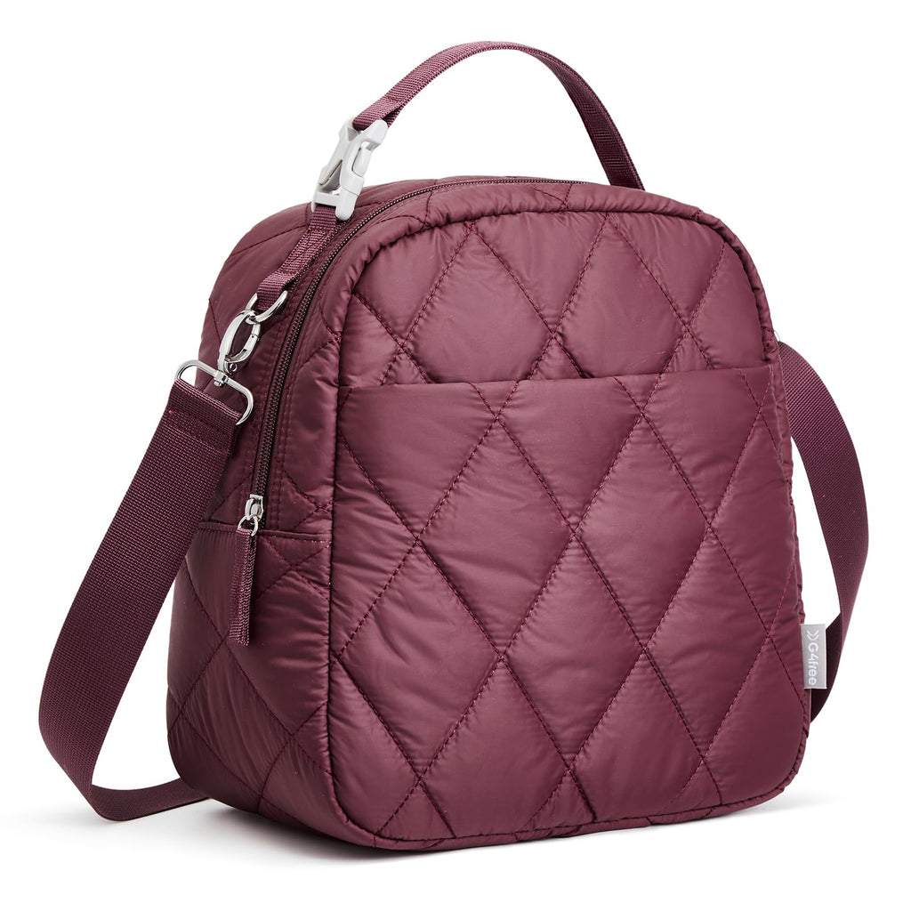 G4Free Large Insulated Lunch Bag, Leakproof Quilted Lunch Box Women Men