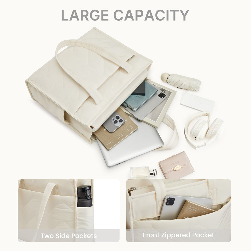 G4Free Lightweight Quilted Tote with Laptop Compartment