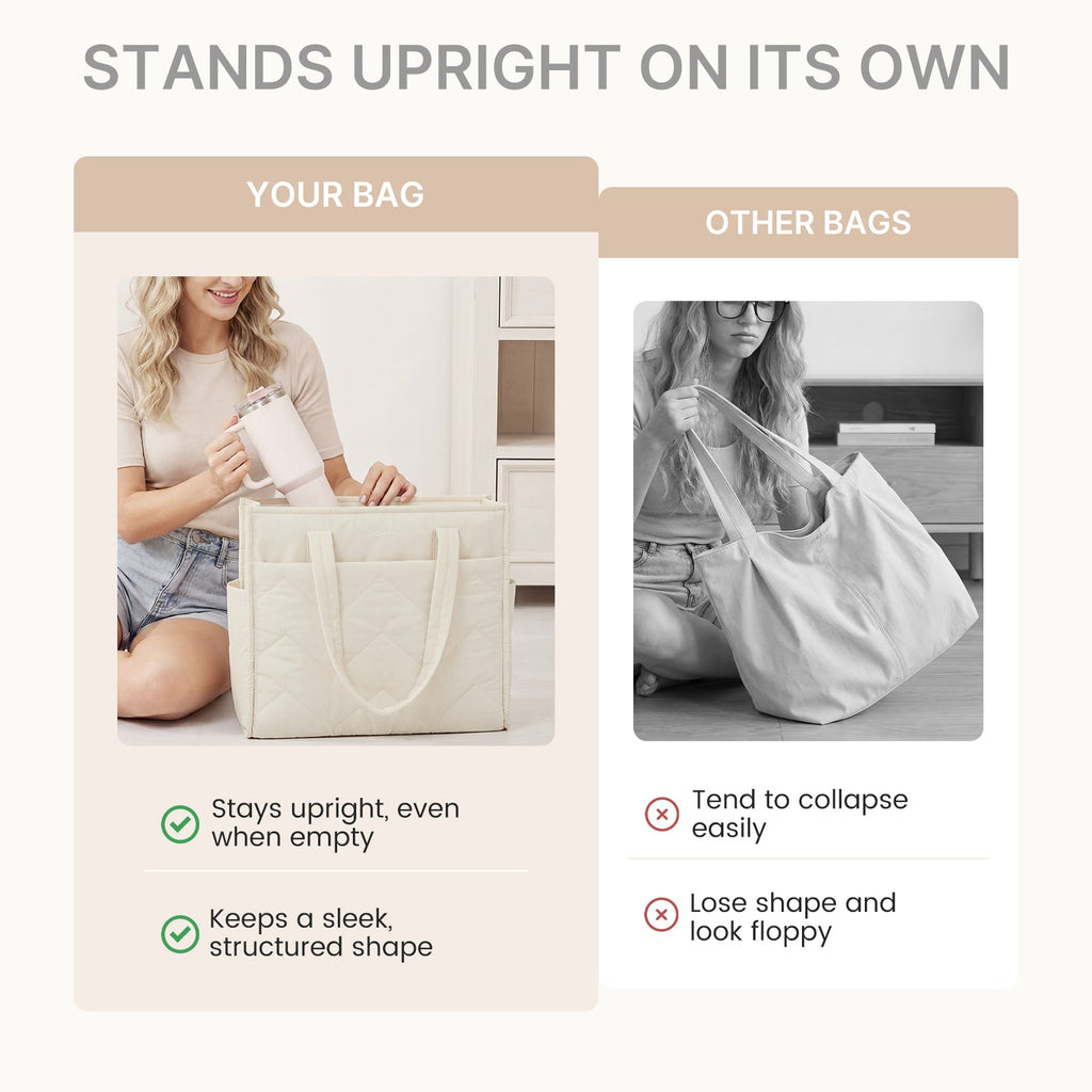 G4Free Lightweight Quilted Tote with Laptop Compartment