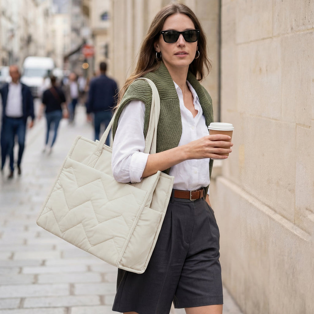 G4Free Lightweight Quilted Tote with Laptop Compartment
