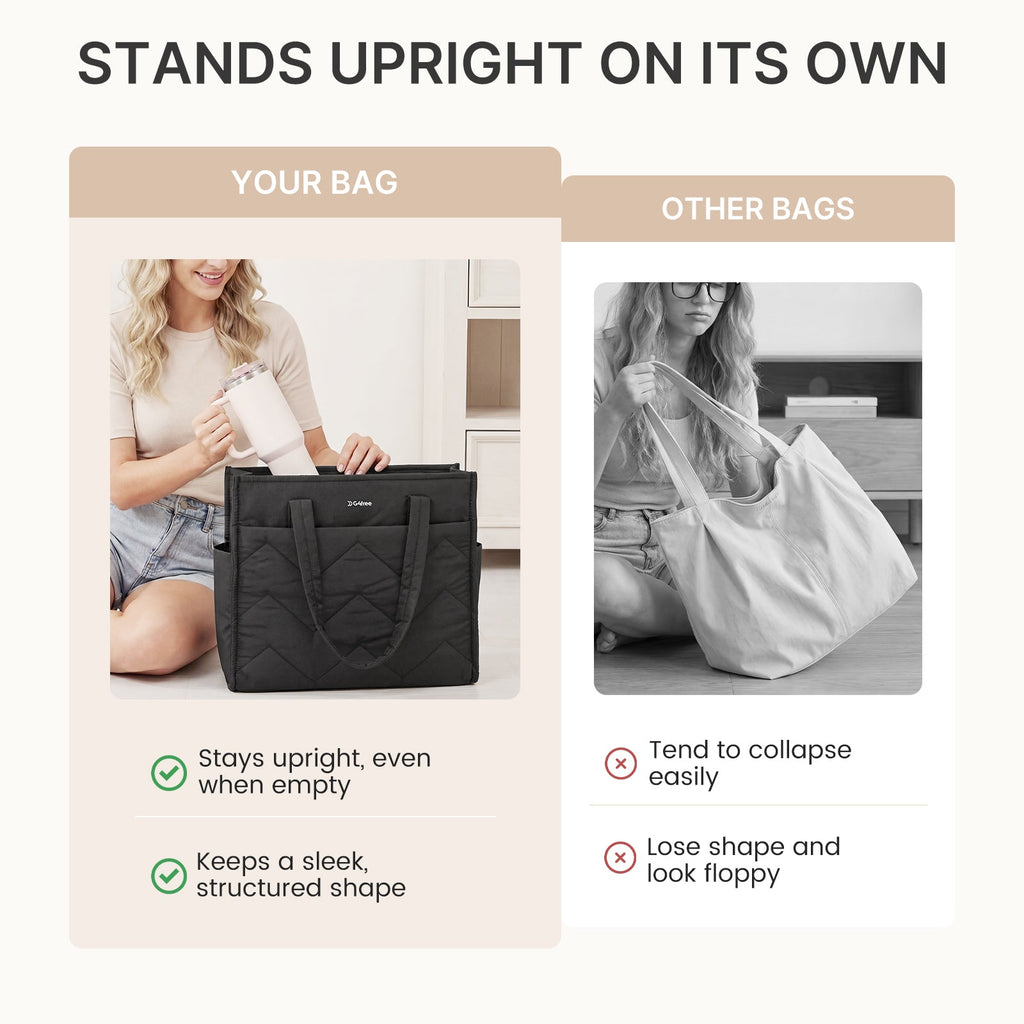 G4Free Lightweight Quilted Tote with Laptop Compartment