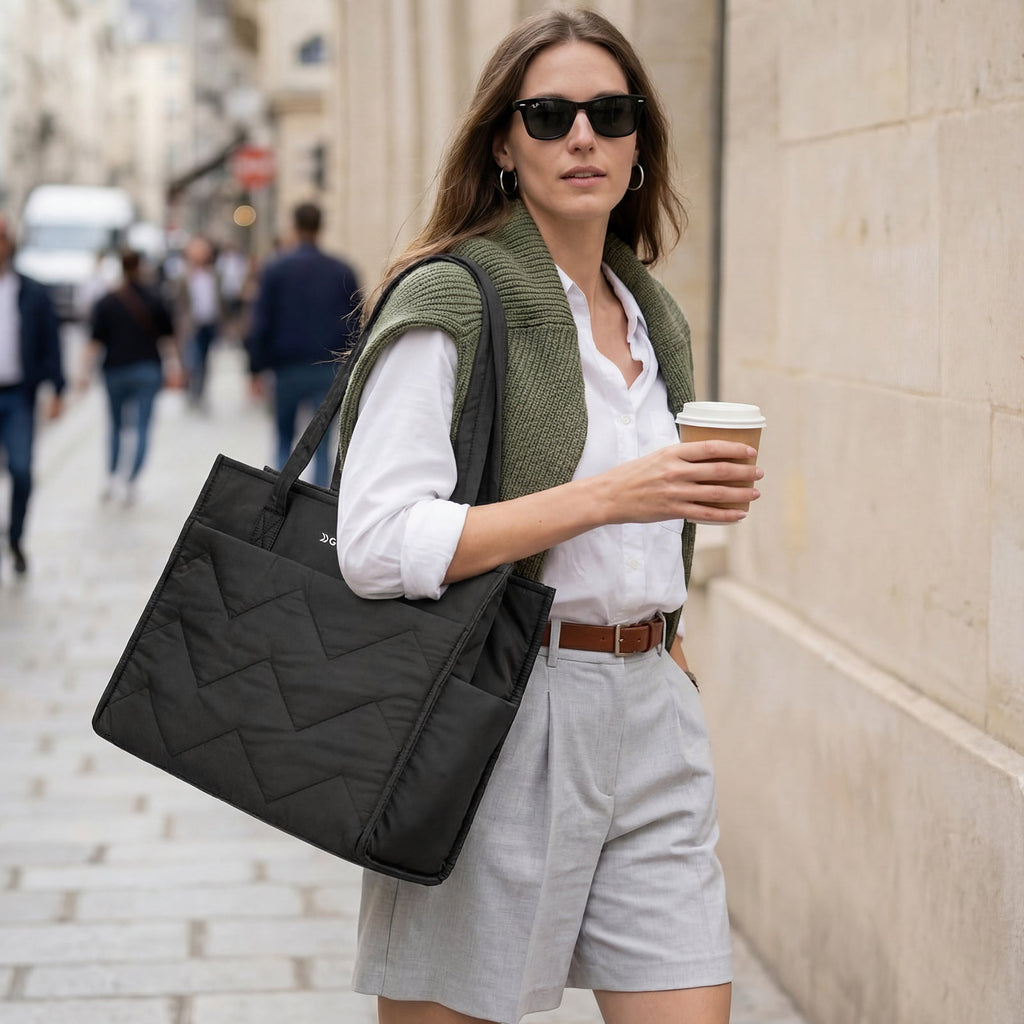 G4Free Lightweight Quilted Tote with Laptop Compartment