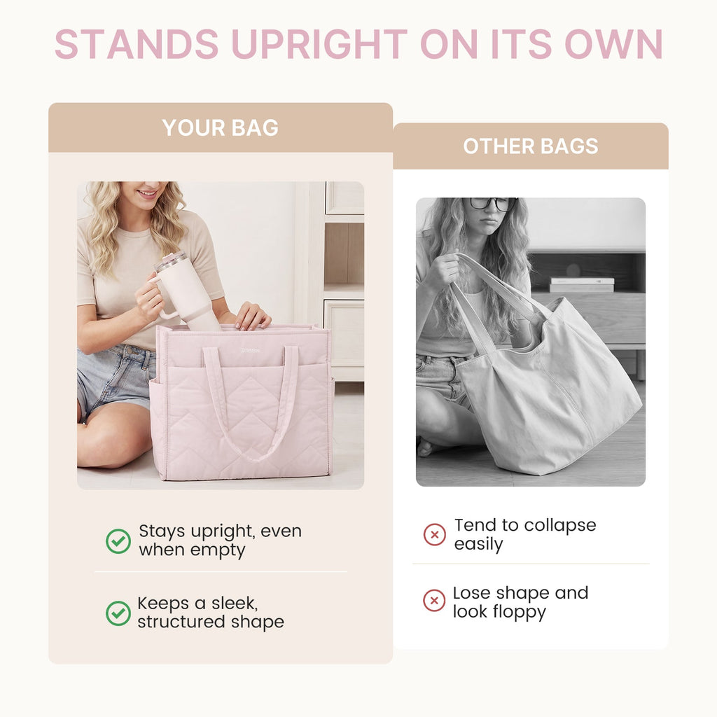G4Free Lightweight Quilted Tote with Laptop Compartment