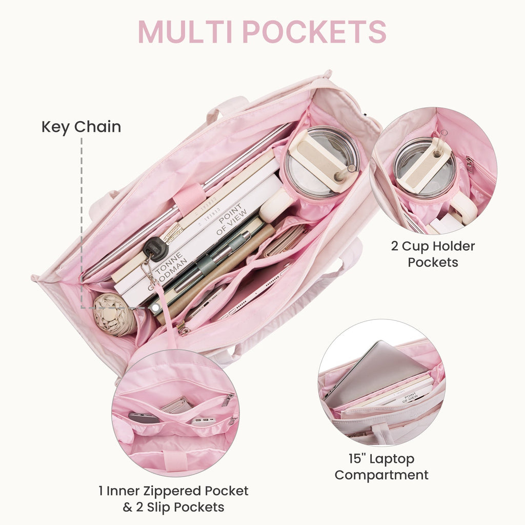 G4Free Lightweight Quilted Tote with Laptop Compartment