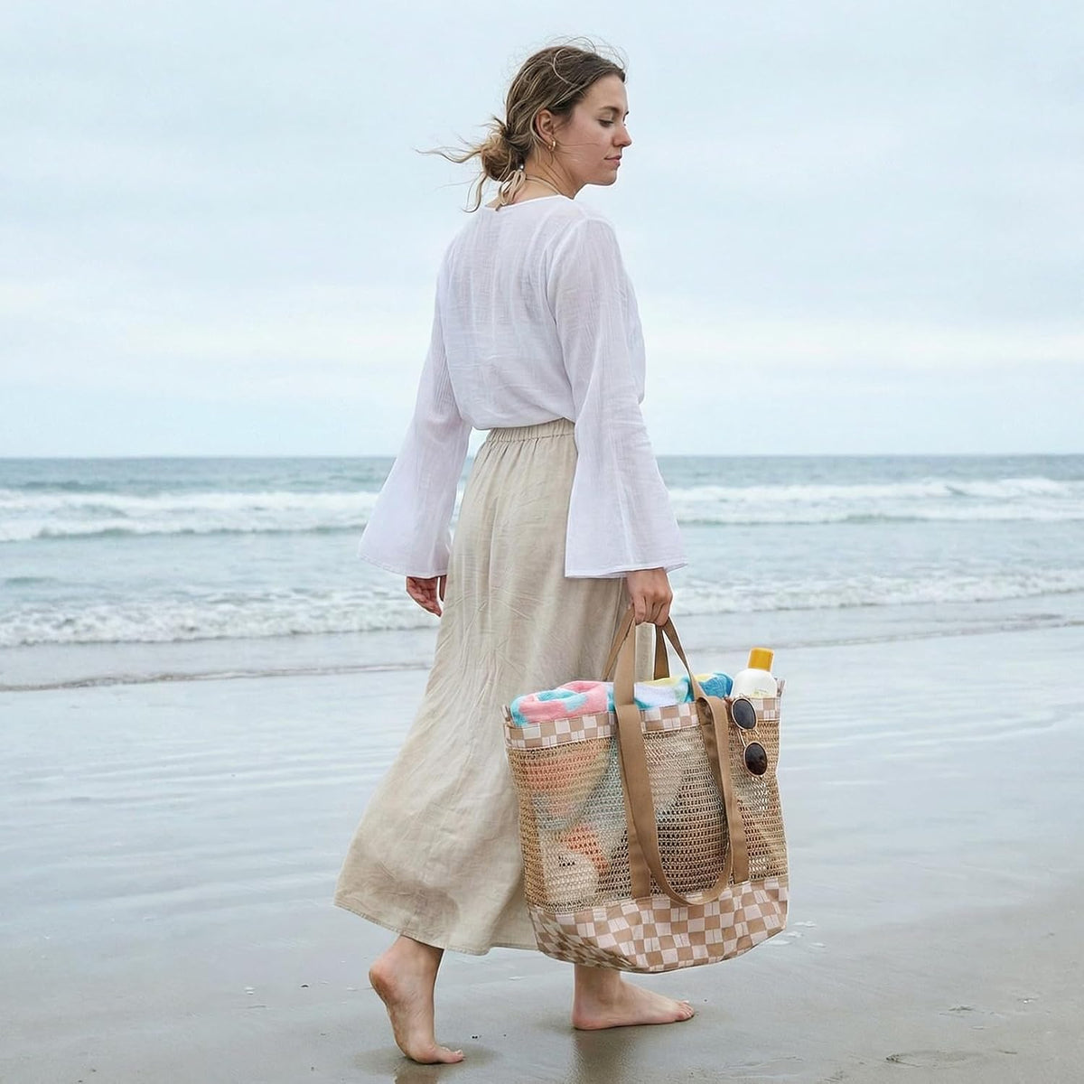 G4Free Mesh Beach Tote Bags Extra Large Packable