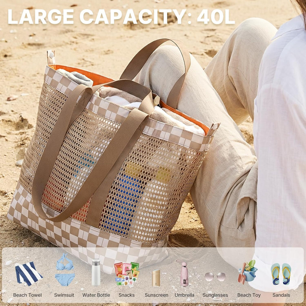 G4Free Mesh Beach Tote Bags Extra Large Packable