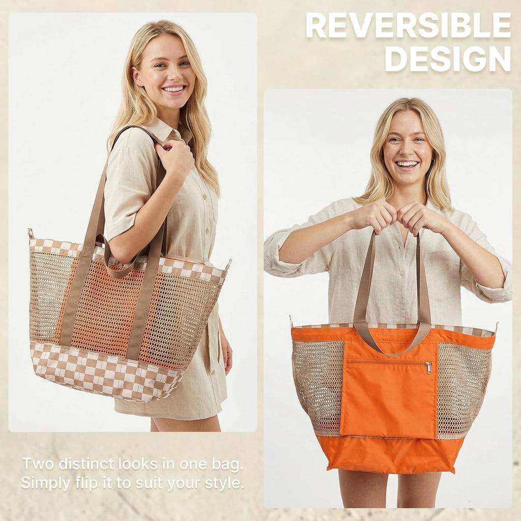 G4Free Mesh Beach Tote Bags Extra Large Packable