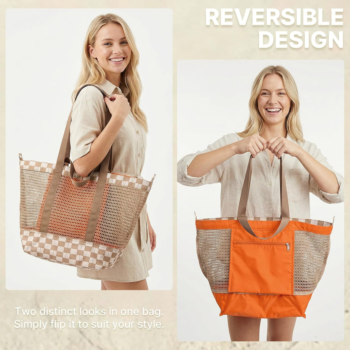 G4Free Mesh Beach Tote Bags Extra Large Packable