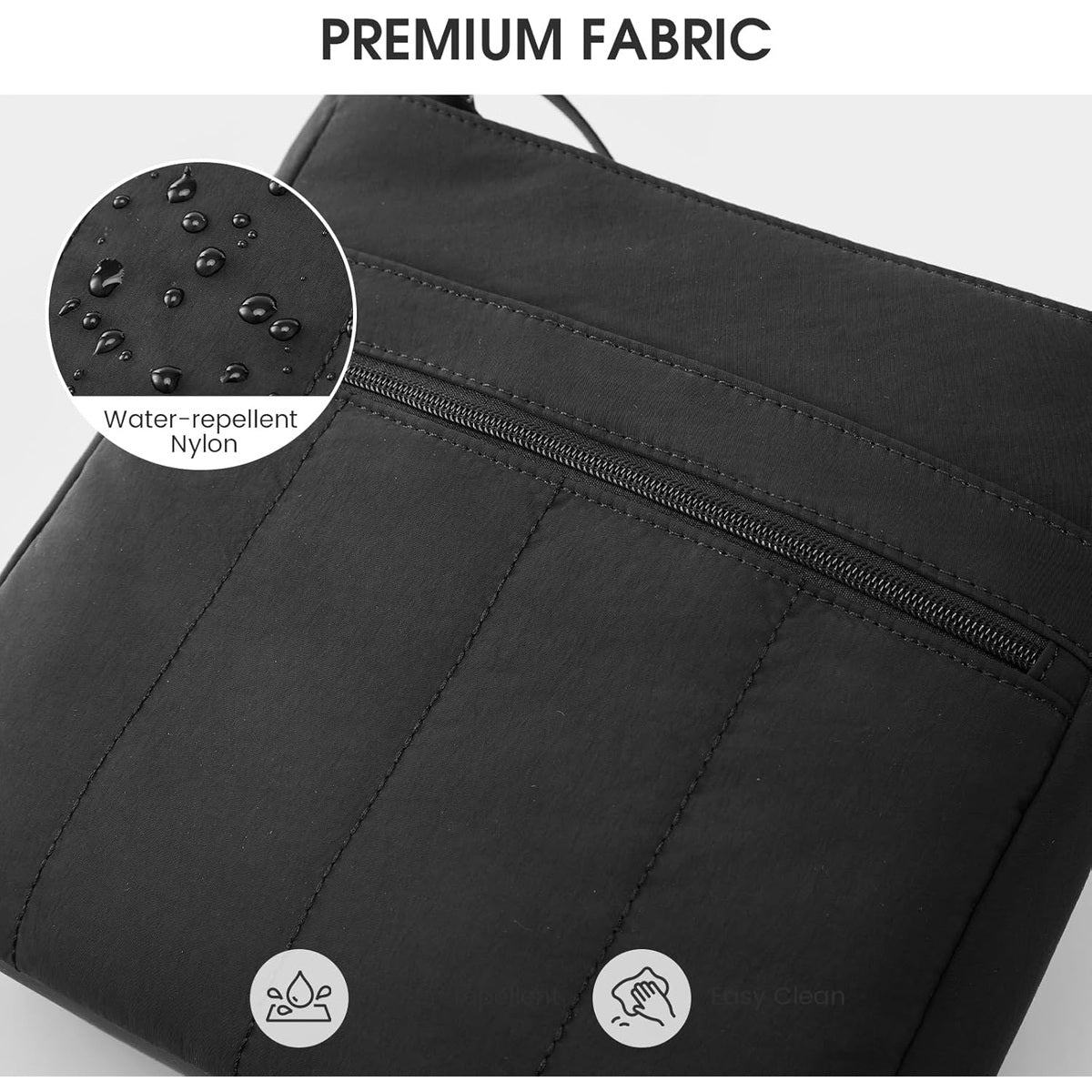 G4Free Nylon Crossbody Bags, Lightweight Quilted Shoulder Handbags