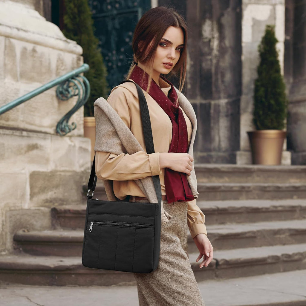 G4Free Nylon Crossbody Bags, Lightweight Quilted Shoulder Handbags