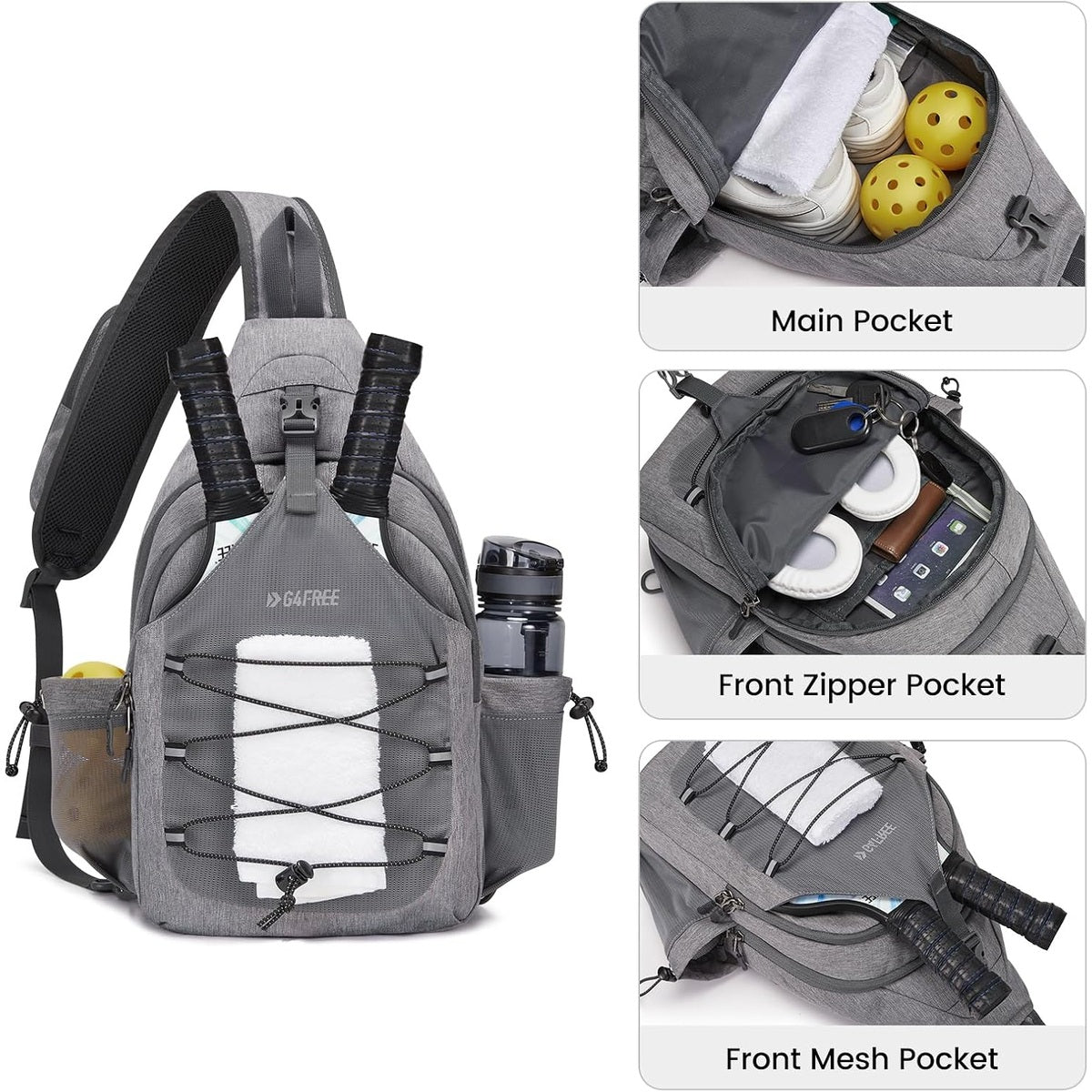 G4Free Pickleball Backpack & Crossbody Bag