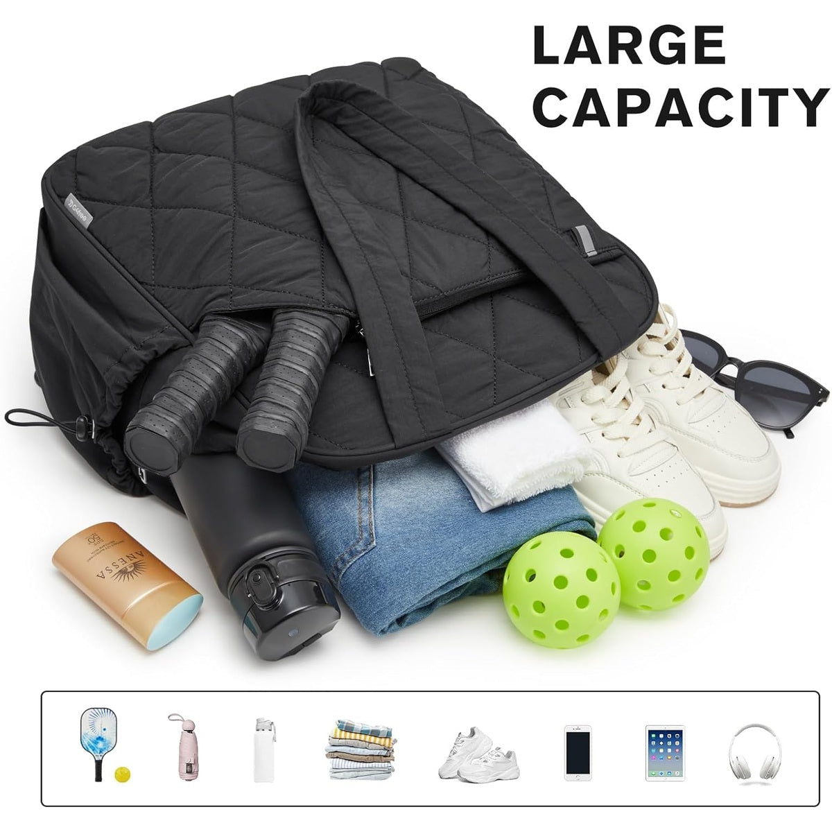 G4Free Pickleball Backpack Tote with Shoe Compartment