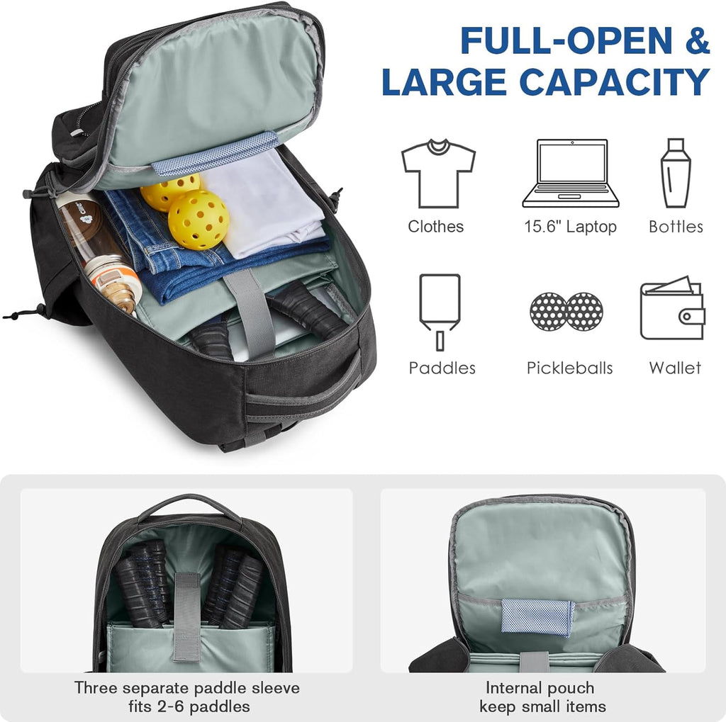G4Free Pickleball Backpack for 2–6 Paddles