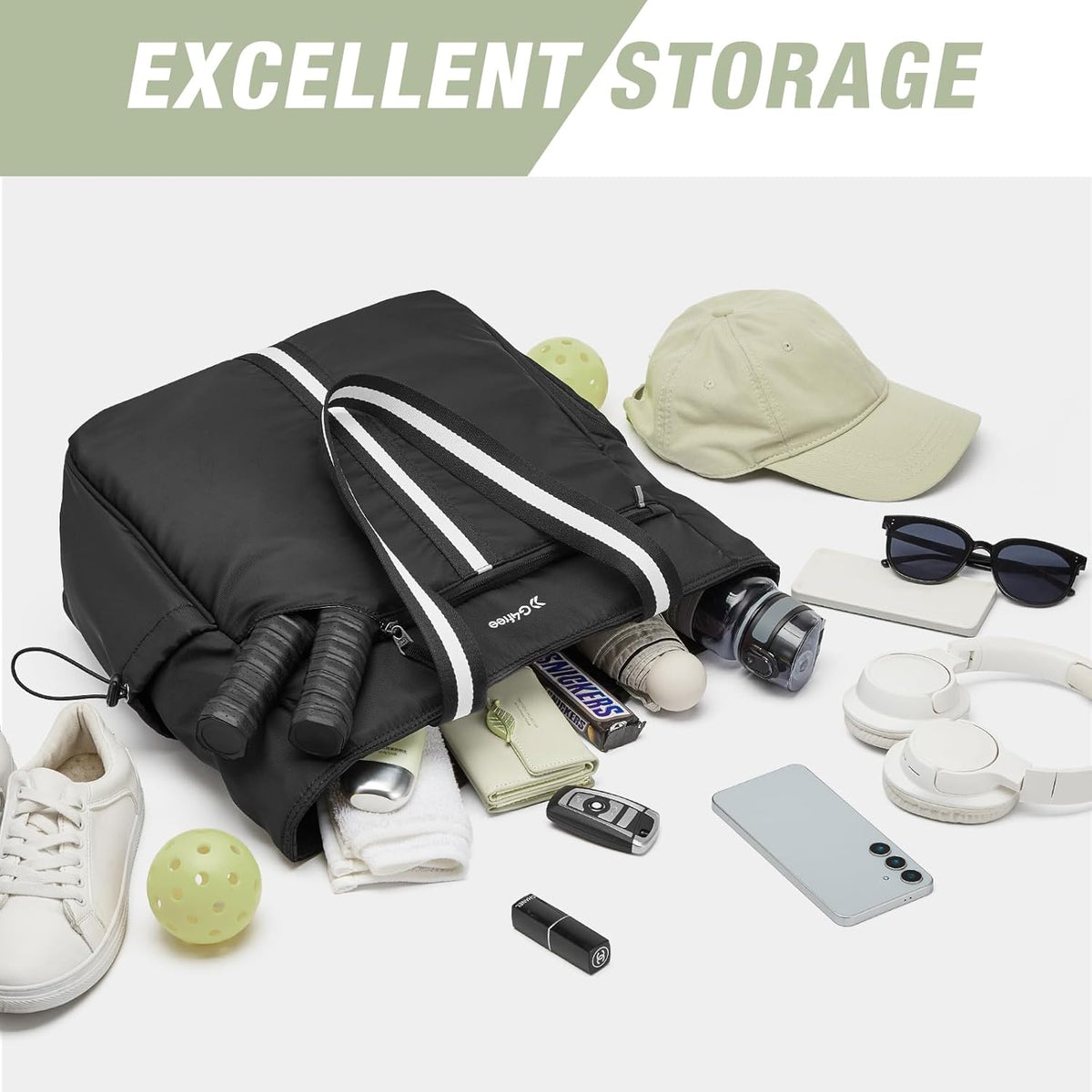 G4Free Pickleball Tote with Shoe & Paddle Pocket