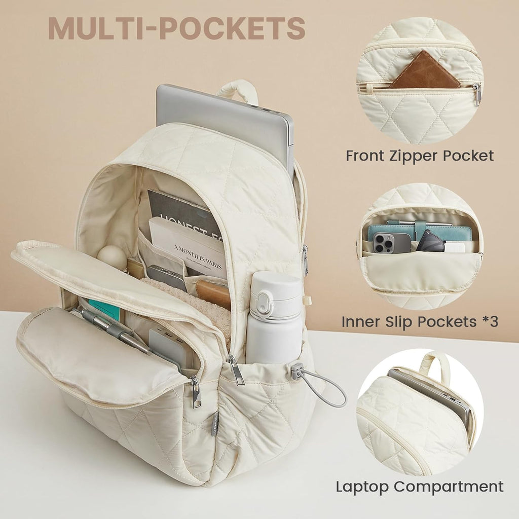 G4Free Puffer Quilted with Anti-theft Buckle Backpack