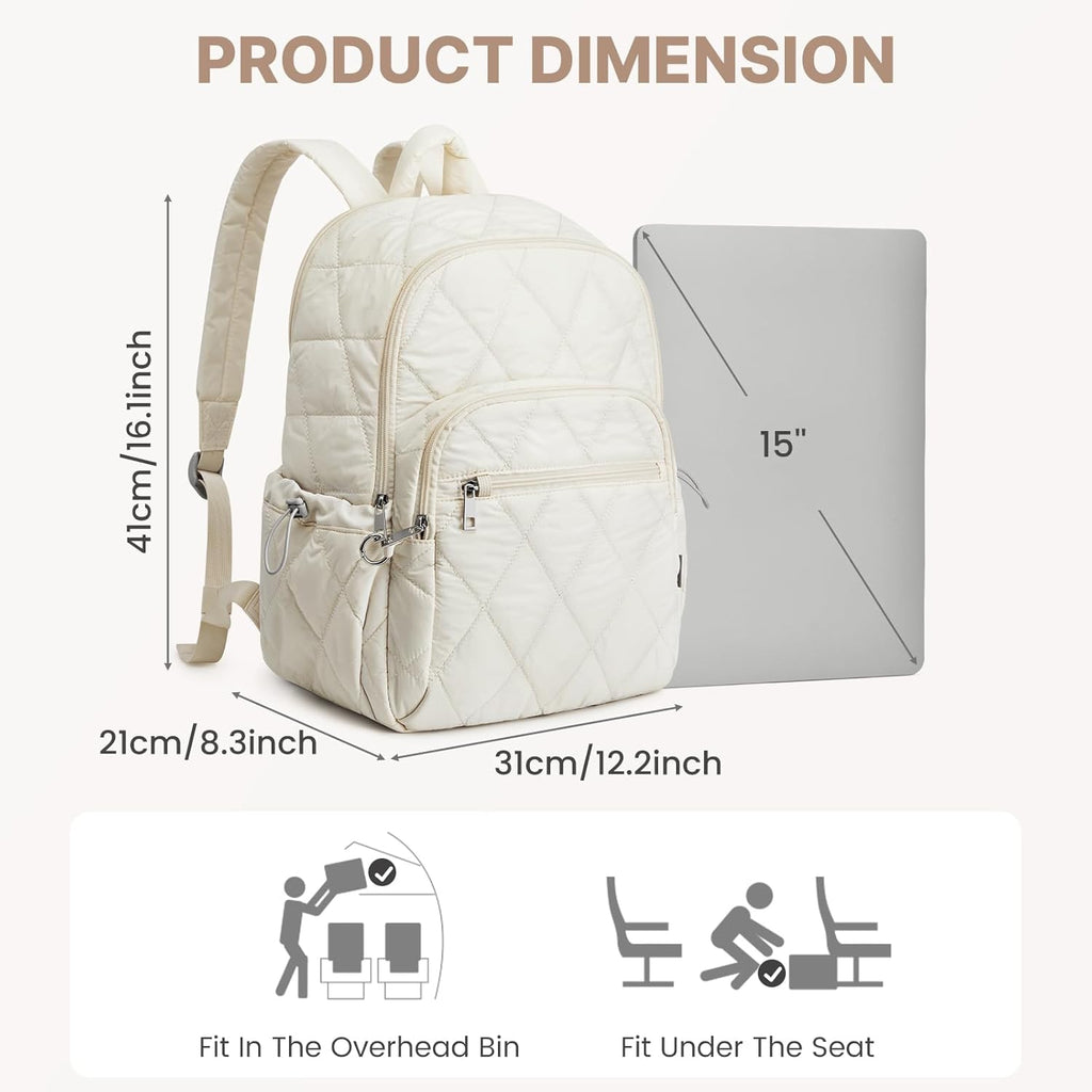 G4Free Puffer Quilted with Anti-theft Buckle Backpack