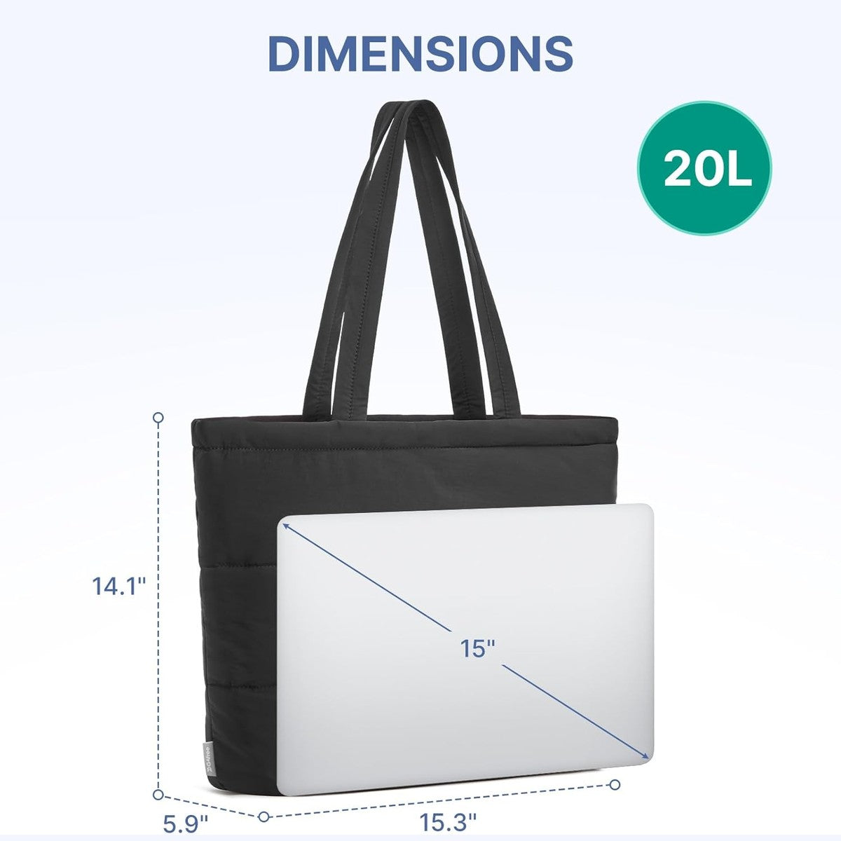 G4Free Puffer Shoulder Bag with Cup Holder and Laptop Compartment
