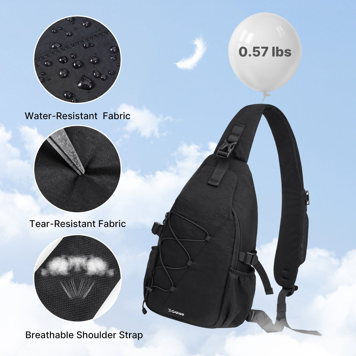 G4Free RFID Sling Bag – Small Crossbody Hiking Bag