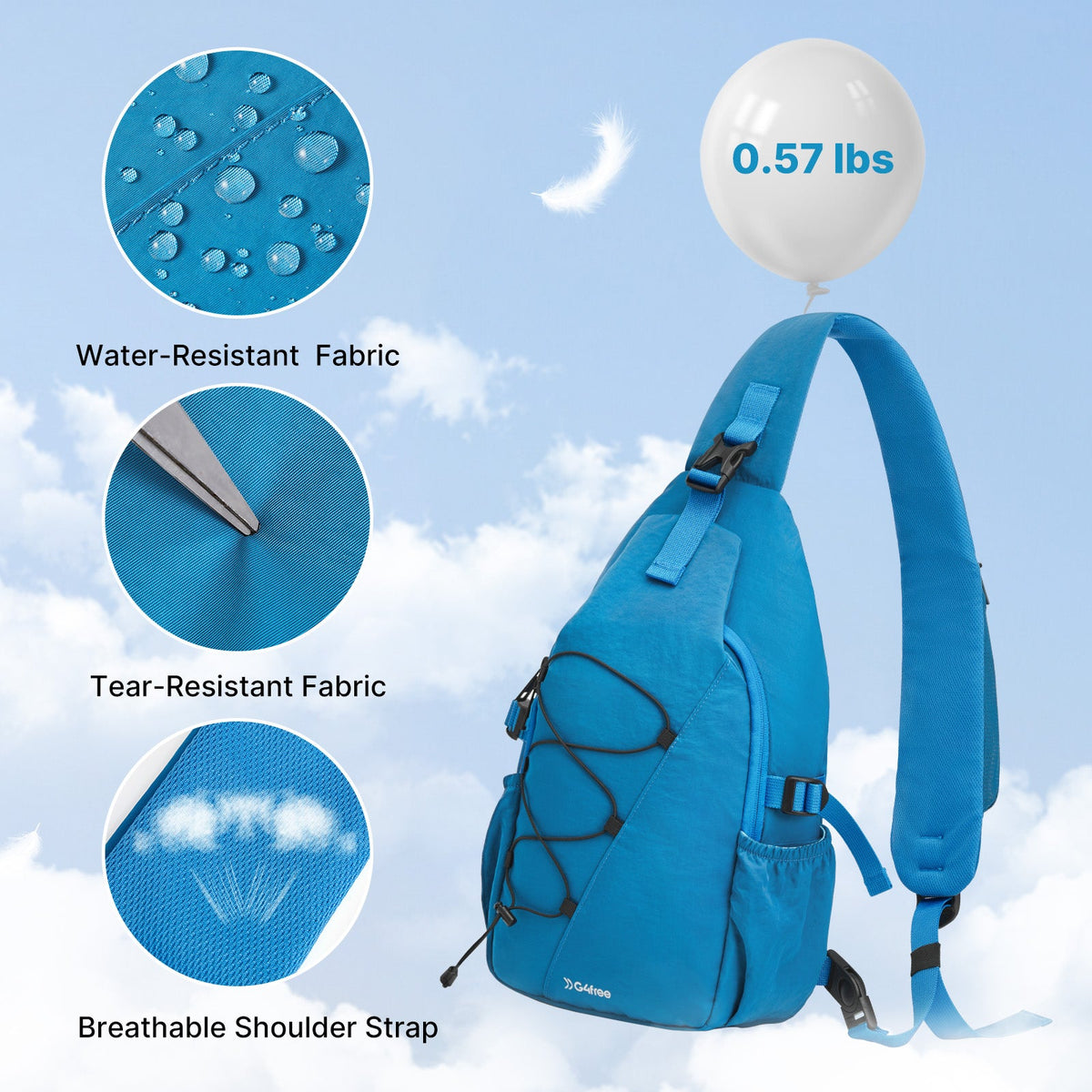 G4Free RFID Sling Bag – Small Crossbody Hiking Bag