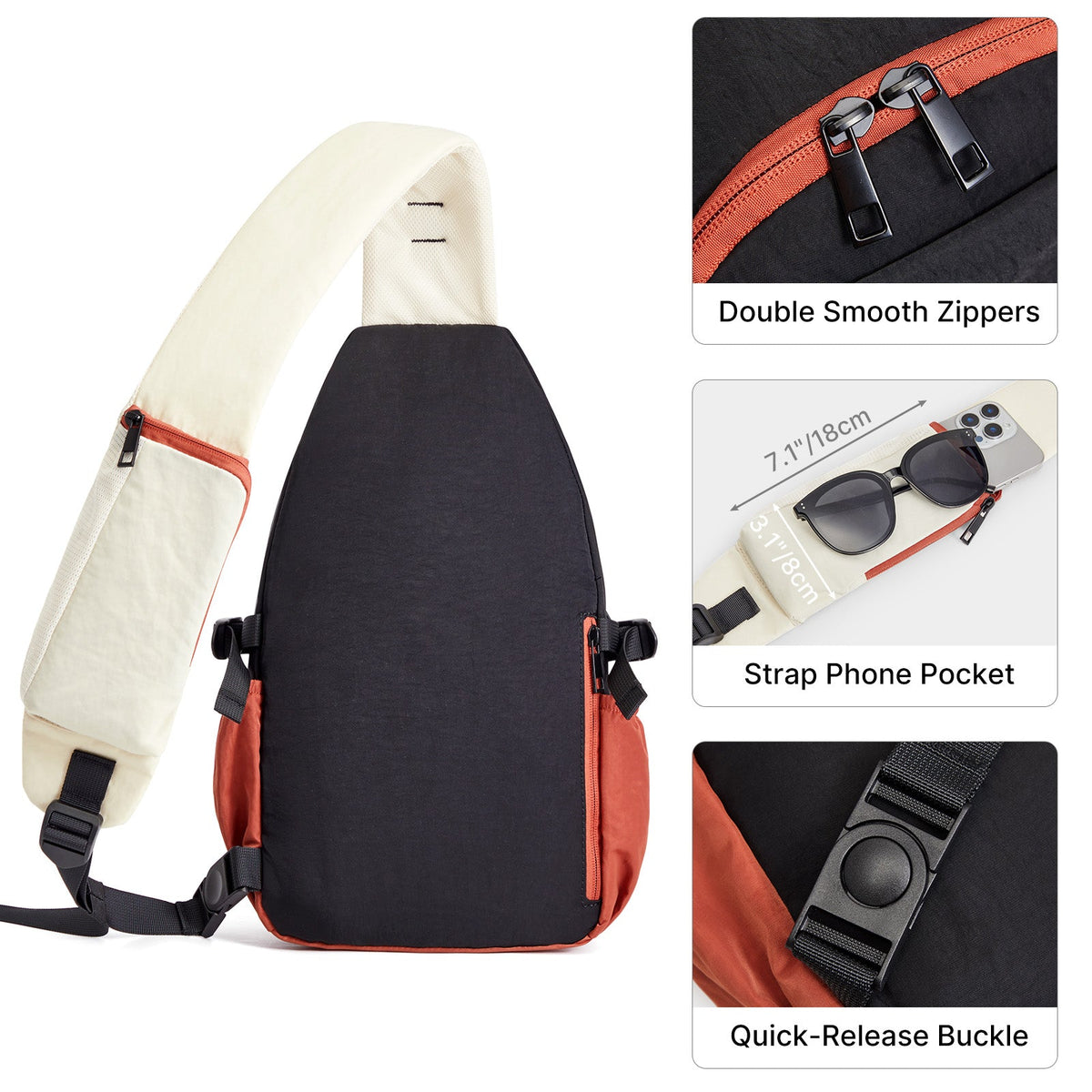 G4Free RFID Sling Bag – Small Crossbody Hiking Bag