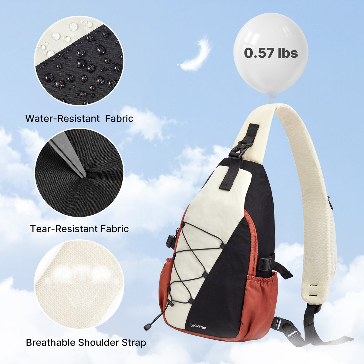 G4Free RFID Sling Bag – Small Crossbody Hiking Bag