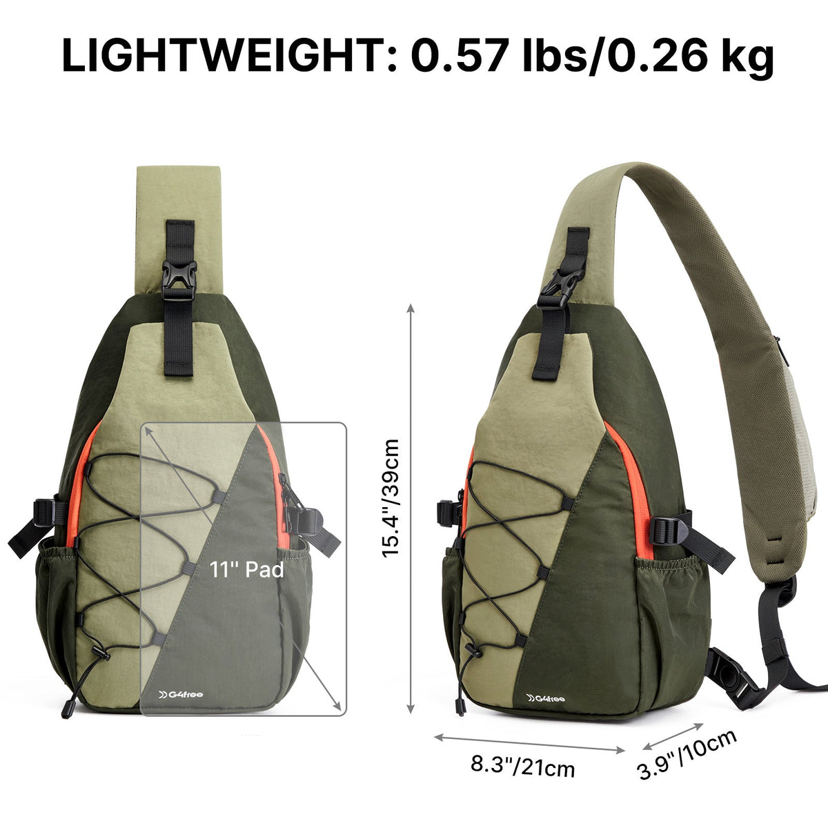 G4Free RFID Sling Bag – Small Crossbody Hiking Bag