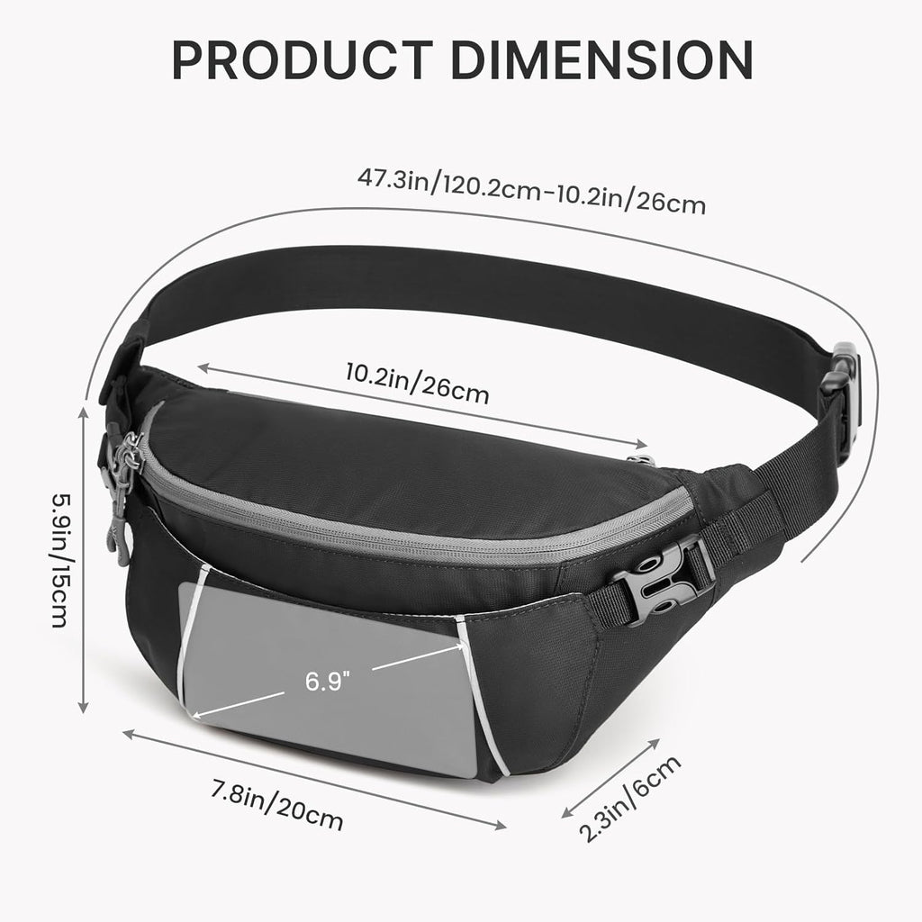G4Free Recycled Fanny for Men Anti-Theft Crossbody Belt Bag with RFID