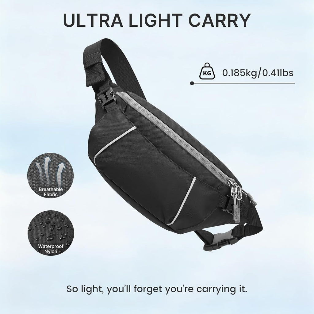G4Free Recycled Fanny for Men Anti-Theft Crossbody Belt Bag with RFID