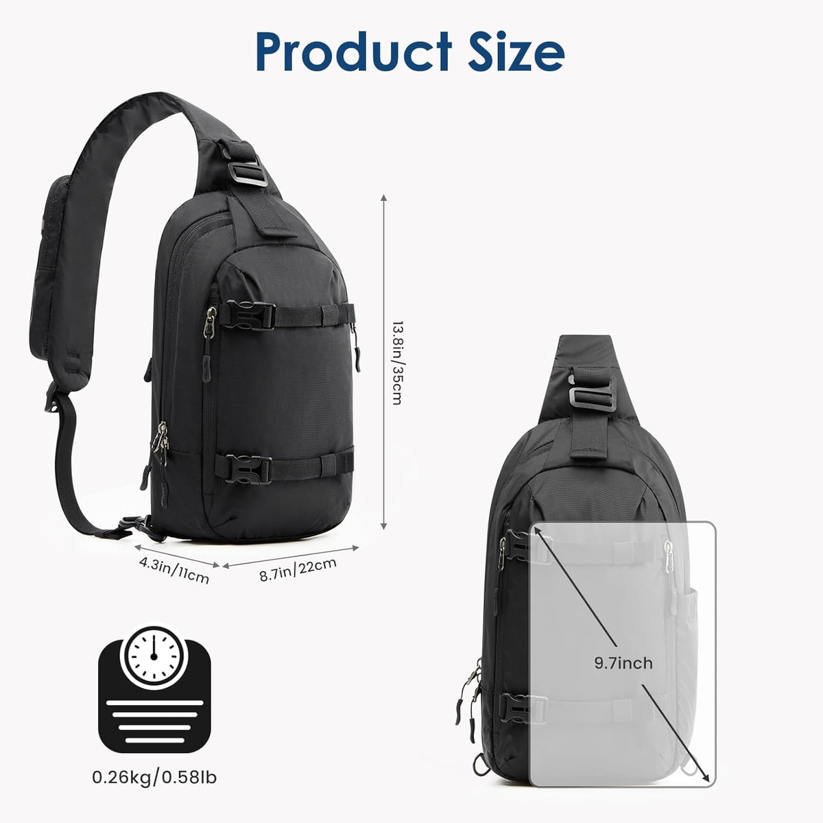 G4Free Recycled Sling Bag for Men Anti-Theft with RFID Blocking