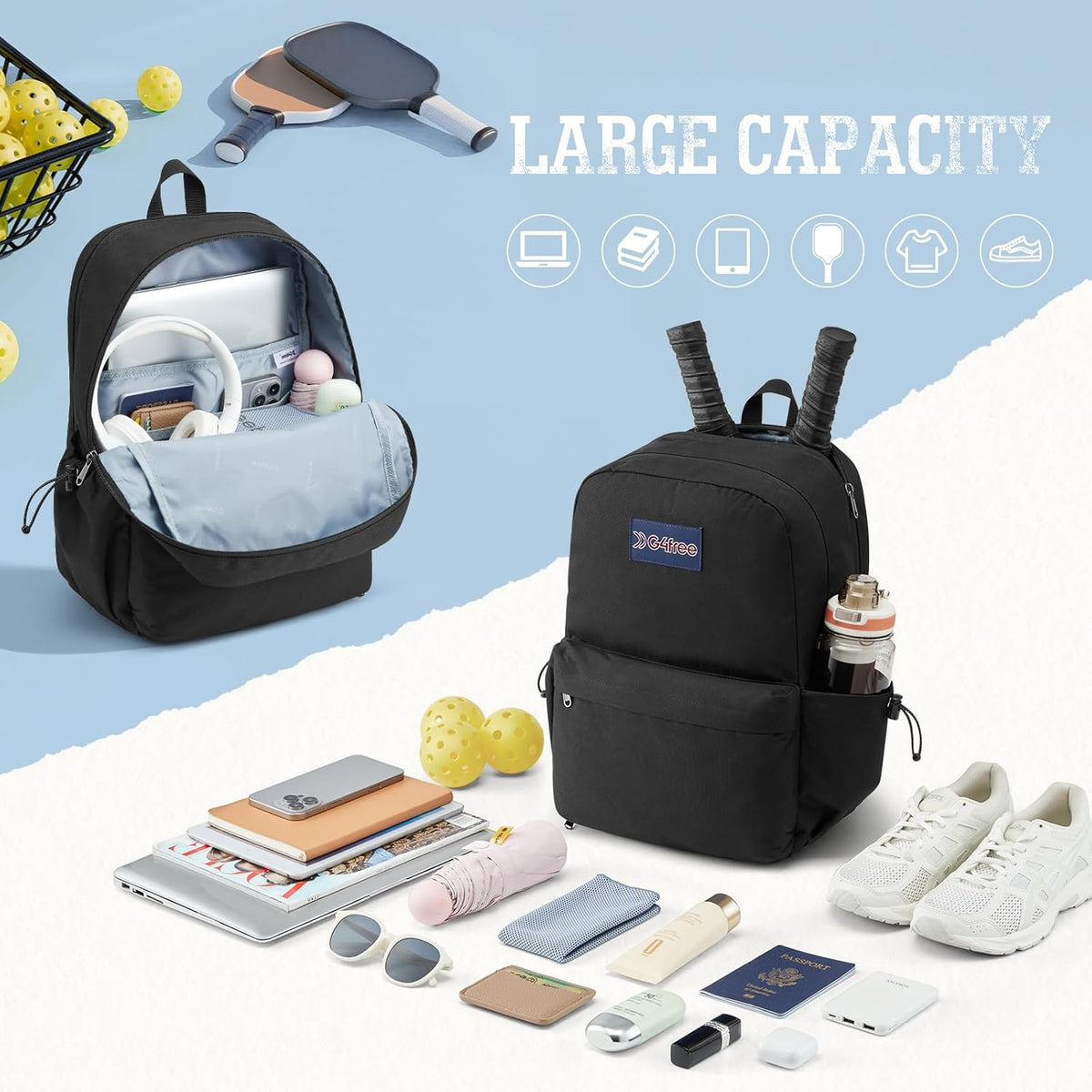 G4Free School Lightweight with Laptop Compartment Pockets Backpack