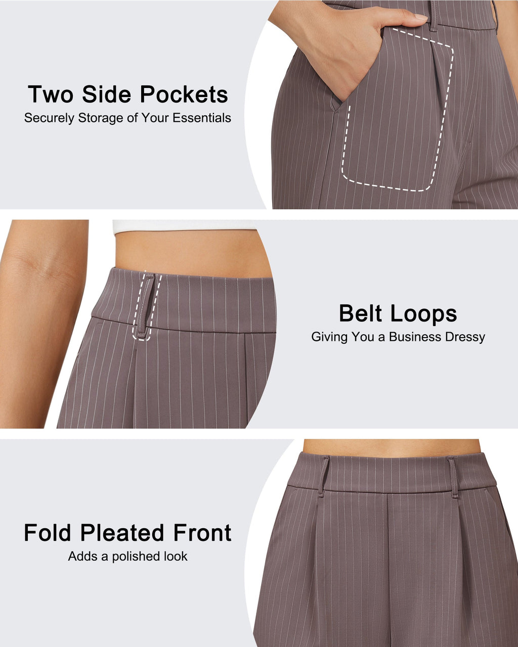 G4Free ShiftReady 5" High Waisted Pleated Trouser Shorts with Pockets