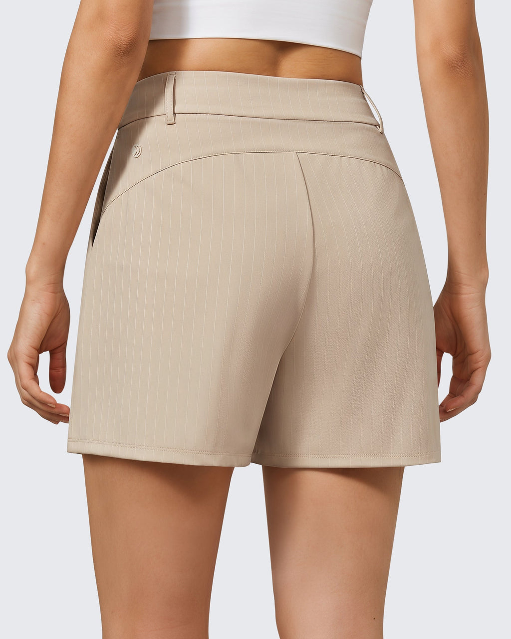 G4Free ShiftReady 5" High Waisted Pleated Trouser Shorts with Pockets
