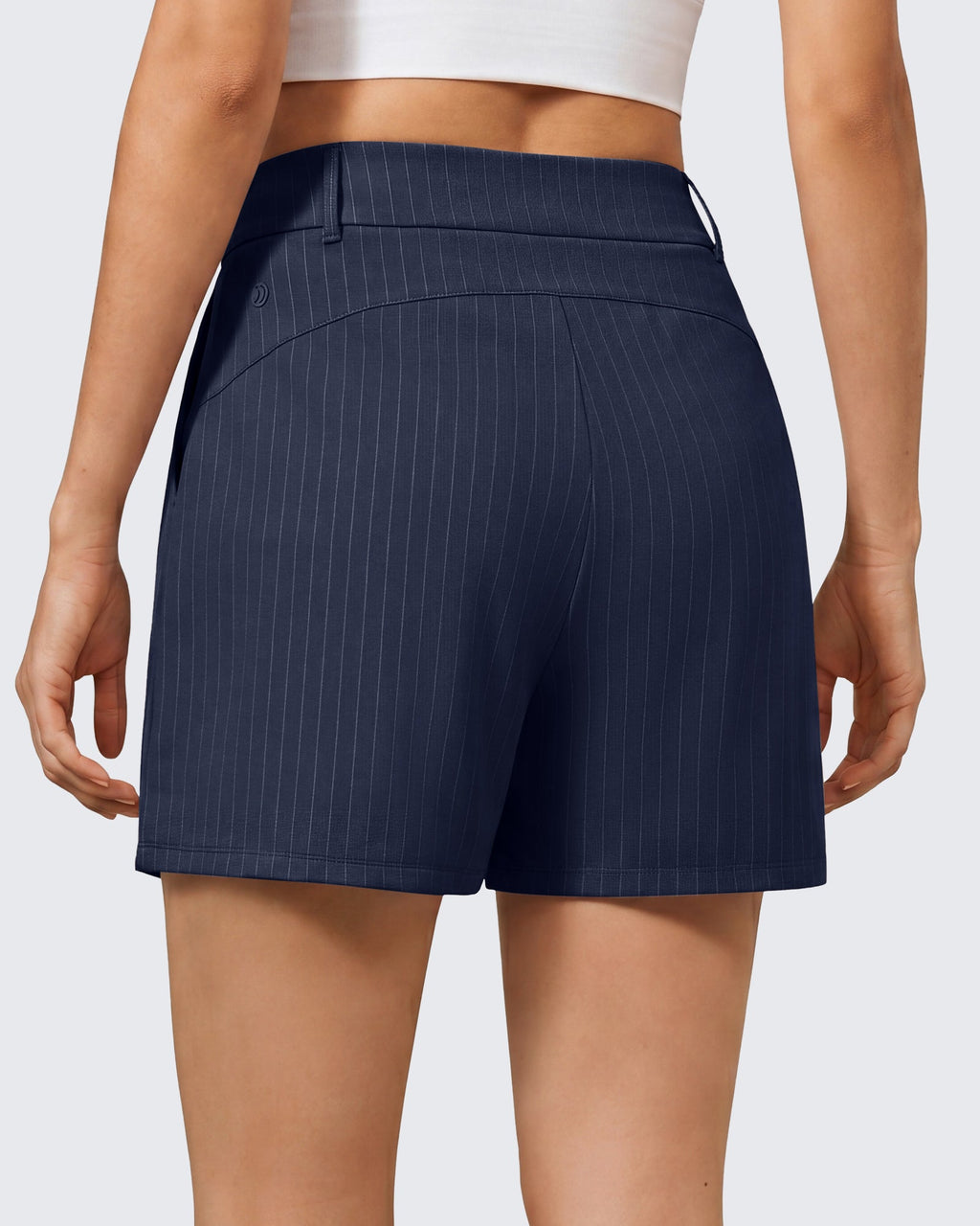 G4Free ShiftReady 5" High Waisted Pleated Trouser Shorts with Pockets