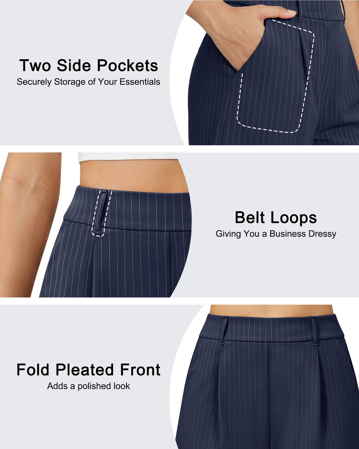 G4Free ShiftReady 5" High Waisted Pleated Trouser Shorts with Pockets