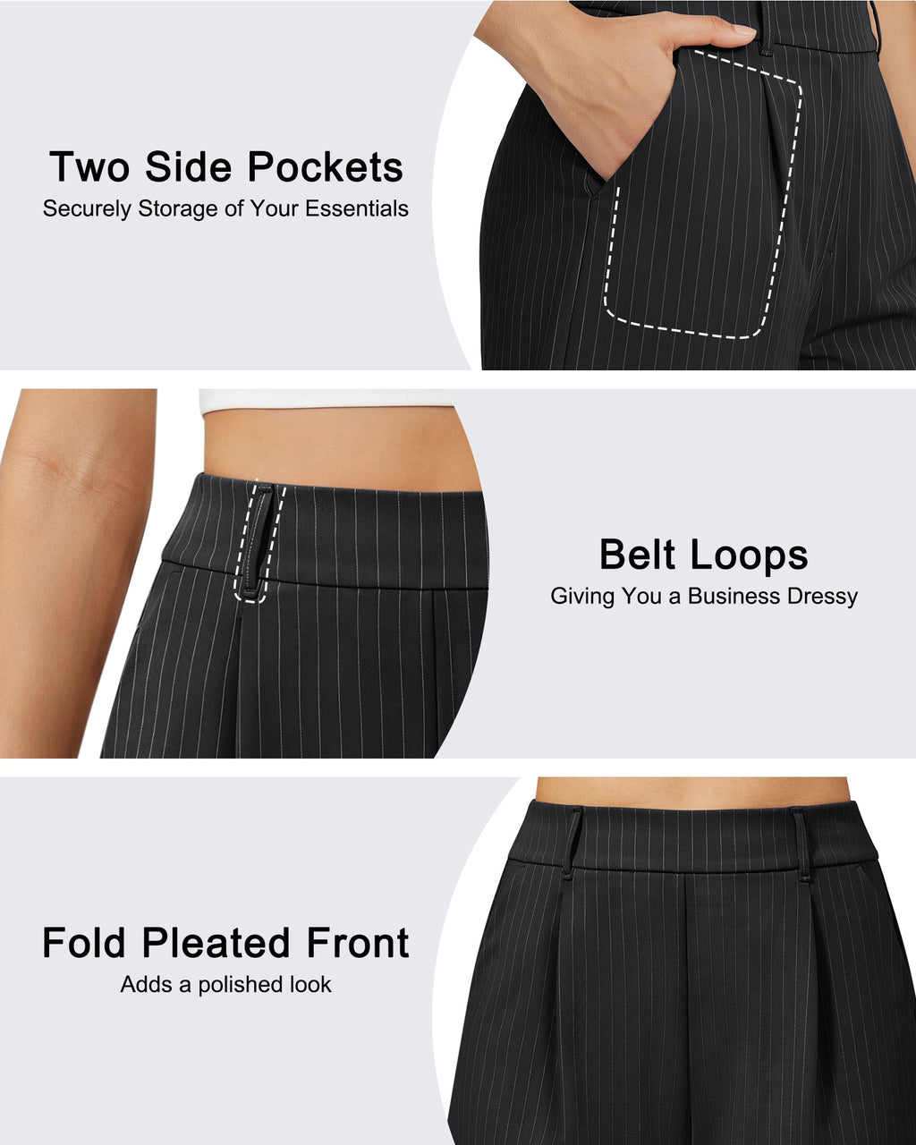G4Free ShiftReady 5" High Waisted Pleated Trouser Shorts with Pockets