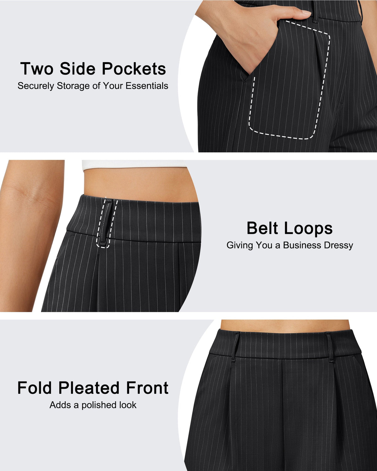 G4Free ShiftReady 5" High Waisted Pleated Trouser Shorts with Pockets