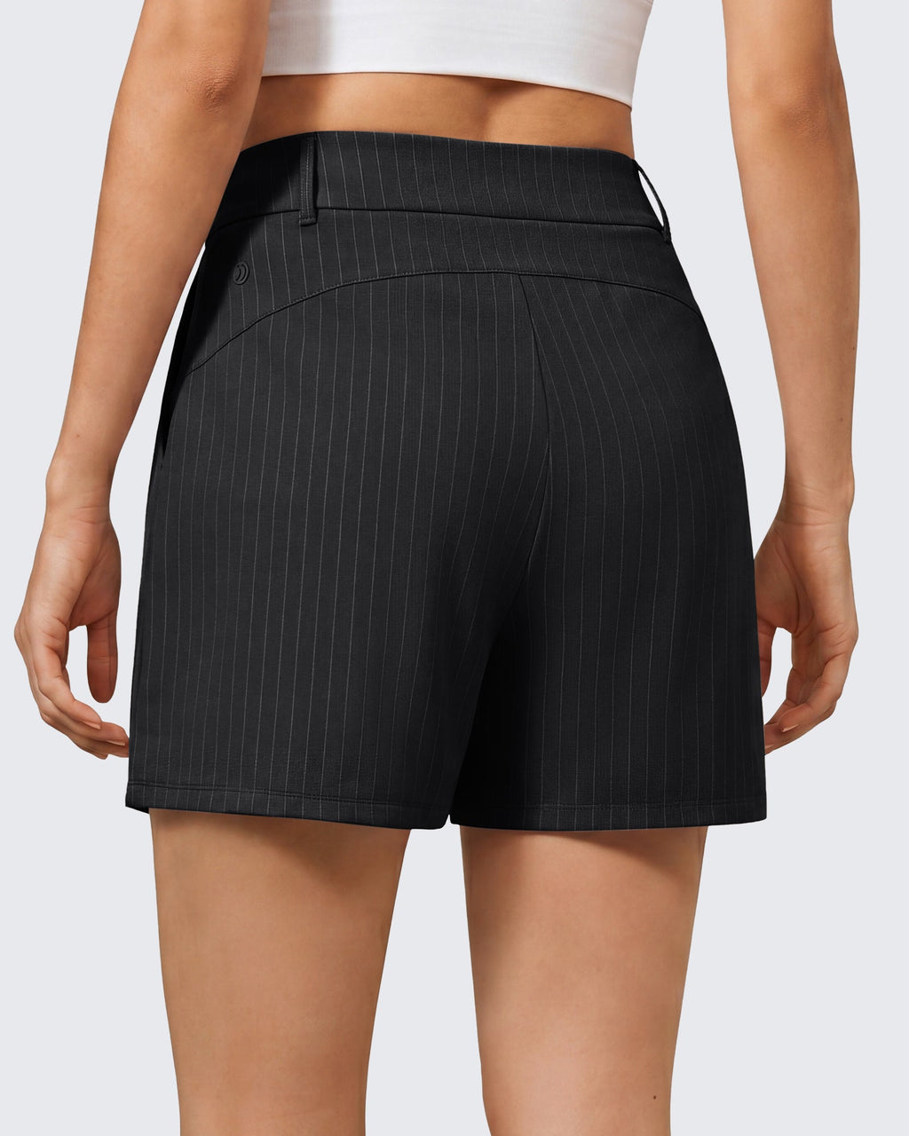G4Free ShiftReady 5" High Waisted Pleated Trouser Shorts with Pockets