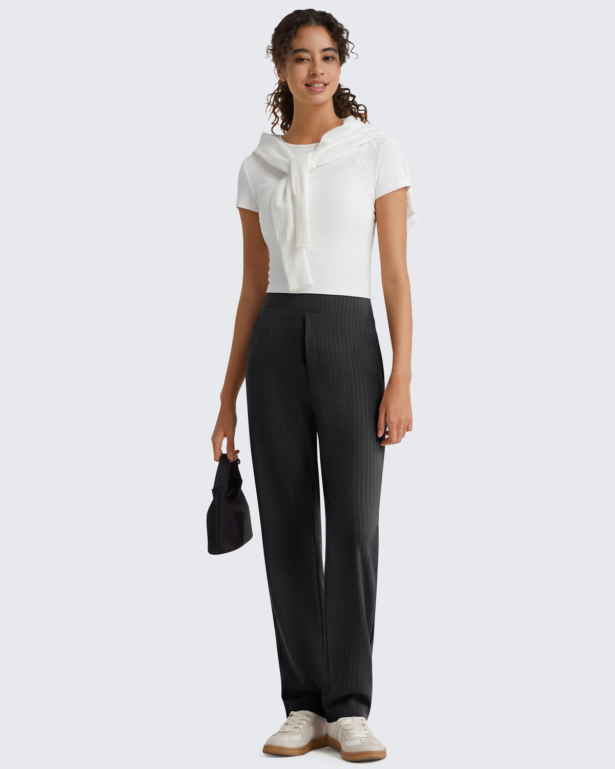 G4Free ShiftReady Pinstripe Work Pants with Pockets Straight Leg